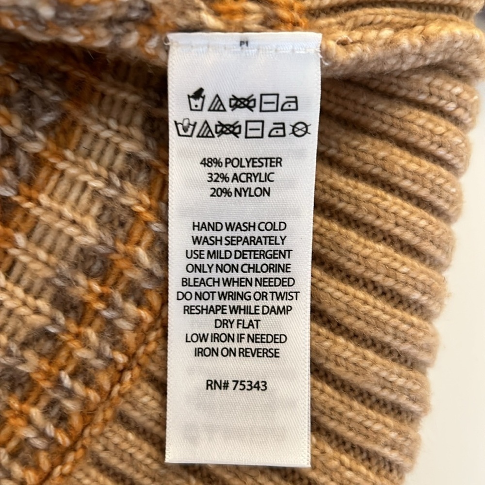 Jessica Simpson Fair Isle Super Soft Knit V-Neck Open Cardigan Sweater Size M - Picture 6 of 6